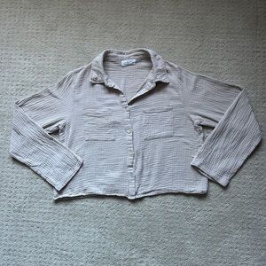 Carly Jean Los Angeles CJLA Button Up Long Sleeve Top